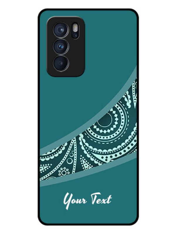 Custom Oppo Reno 6 Pro 5G Photo Printing on Glass Case - semi visible floral Design
