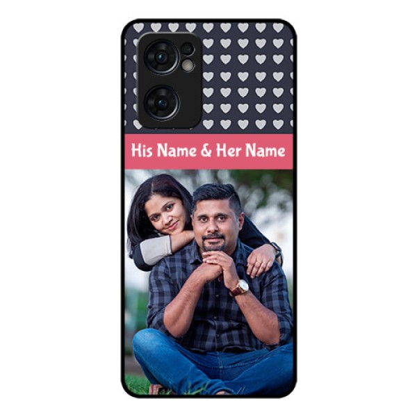 Reno 7 5G Custom Glass Mobile Case - Love Symbols Design
