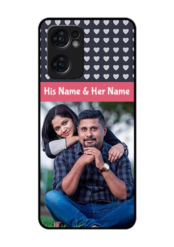 Reno 7 5G Custom Glass Mobile Case - Love Symbols Design