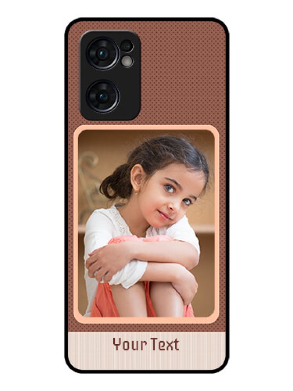 Custom Reno 7 5G Custom Glass Phone Case - Simple Pic Upload Design