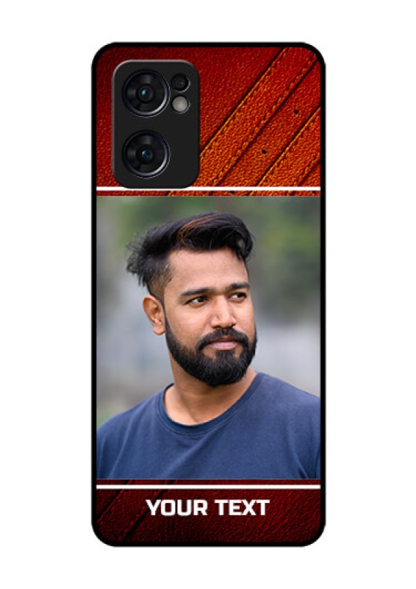 Reno 7 5G Personalized Glass Phone Case - Leather Phone Case Design