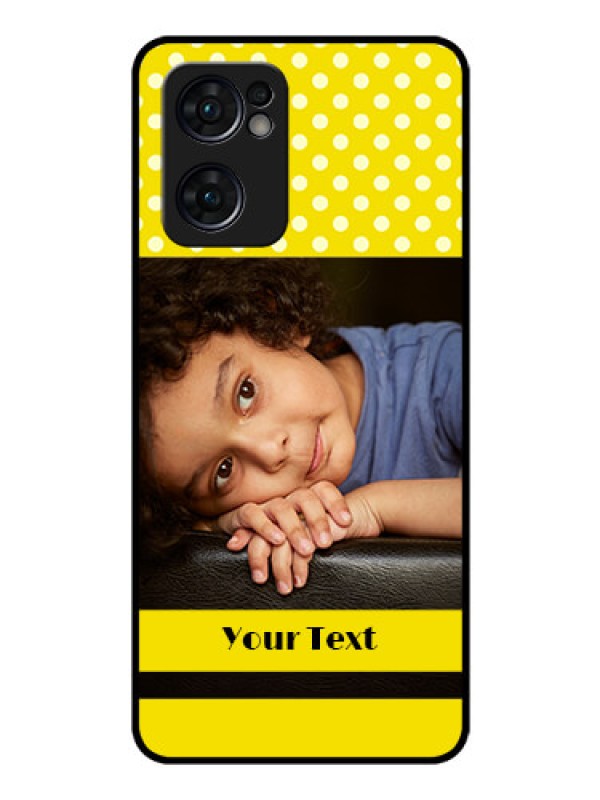 Custom Reno 7 5G Custom Glass Phone Case - Bright Yellow Case Design