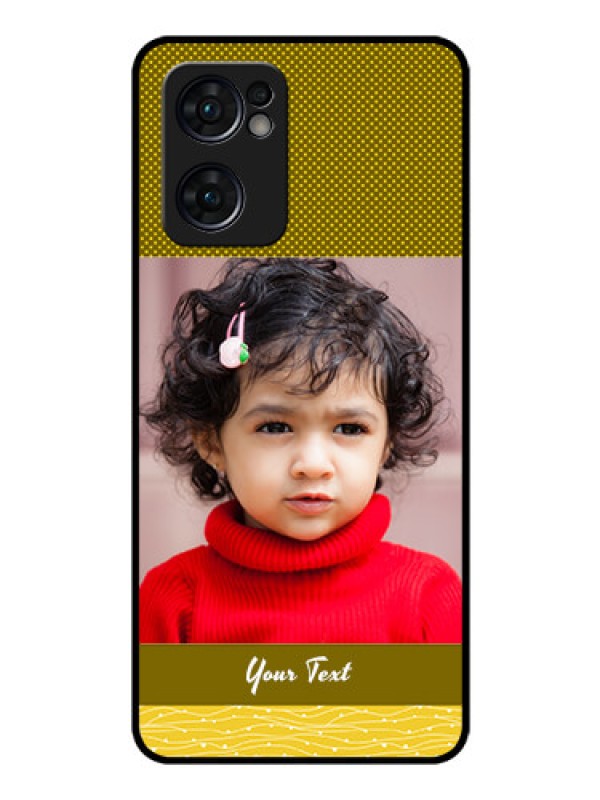Custom Reno 7 5G Custom Glass Phone Case - Simple Green Color Design