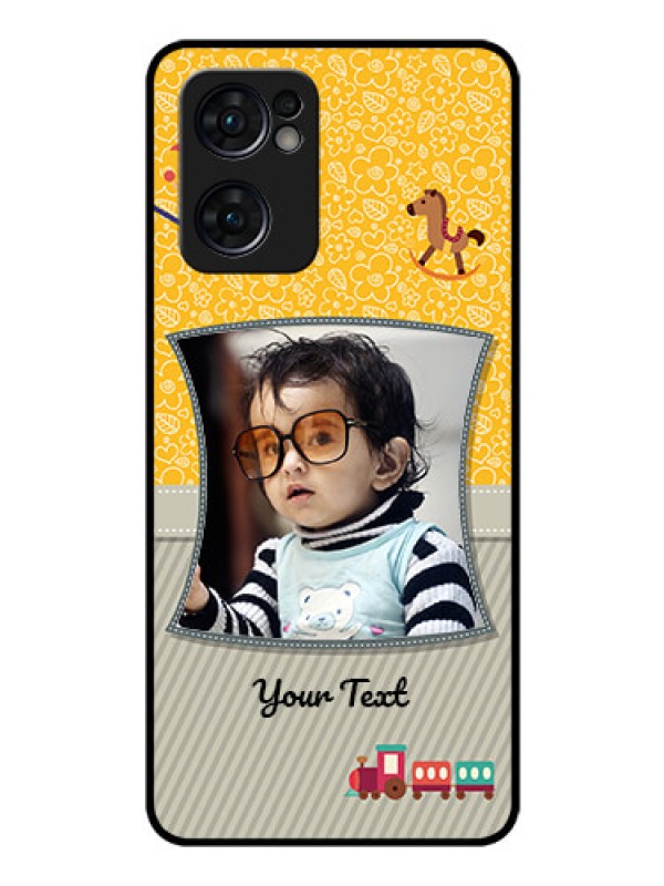 Custom Reno 7 5G Personalized Glass Phone Case - Baby Picture Upload Design