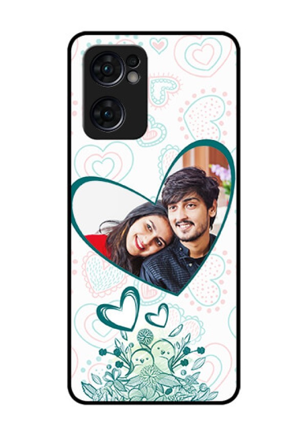 Reno 7 5G Photo Printing on Glass Case - Premium Couple Design