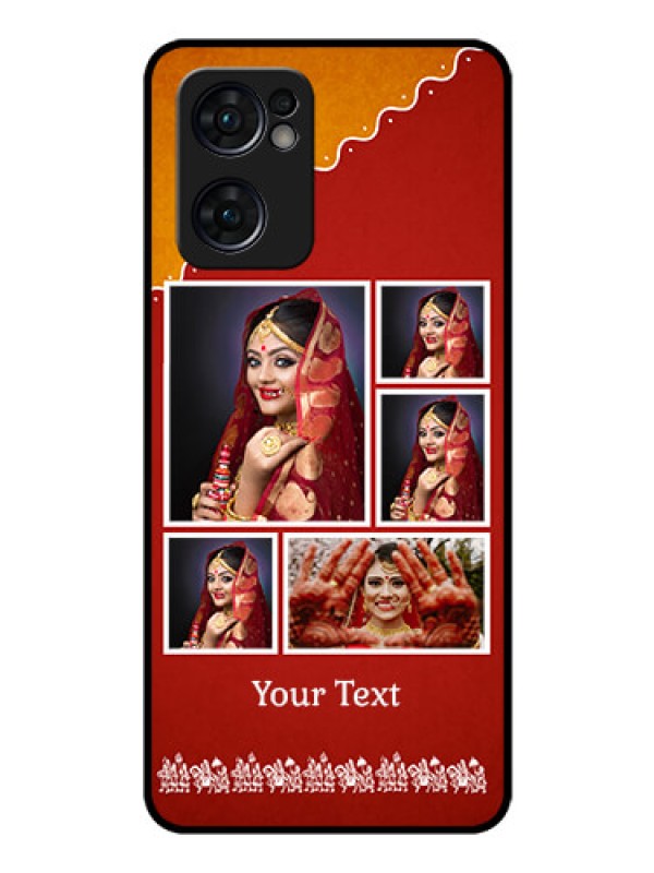 Custom Reno 7 5G Personalized Glass Phone Case - Wedding Pic Upload Design