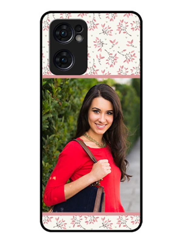 Custom Reno 7 5G Custom Glass Phone Case - Premium Floral Design