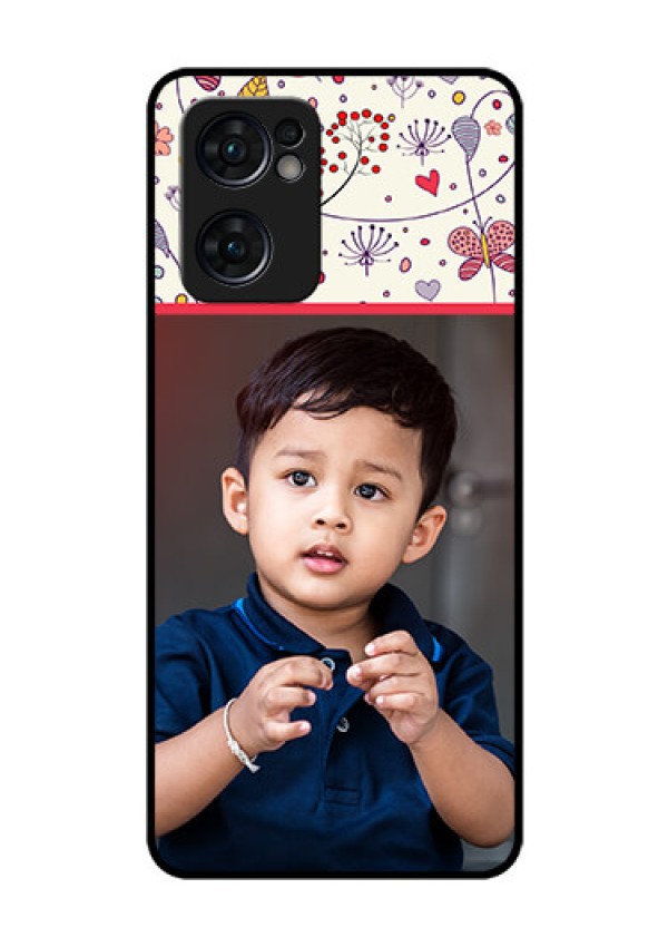 Reno 7 5G Custom Glass Mobile Case - Premium Floral Design