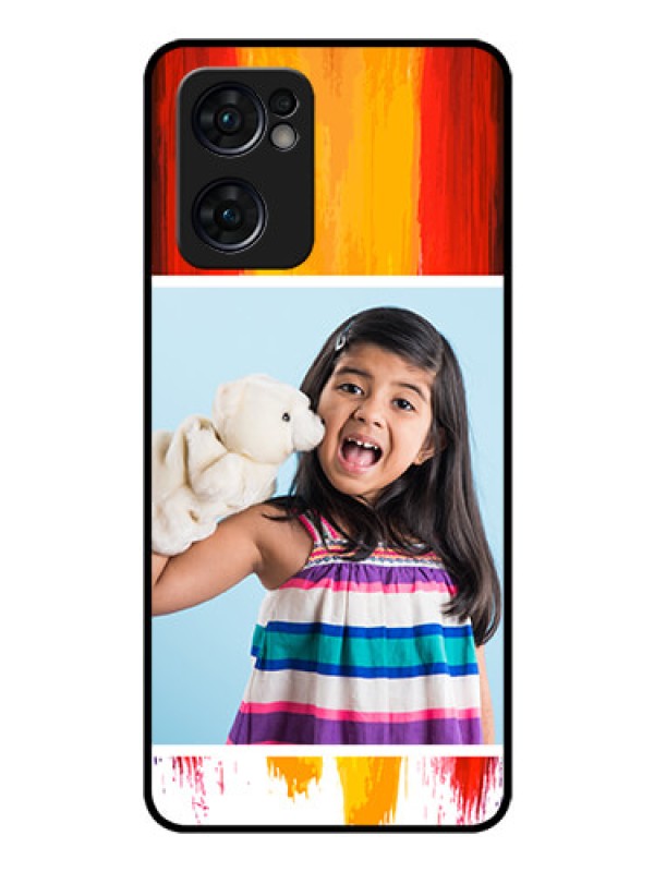 Custom Reno 7 5G Personalized Glass Phone Case - Multi Color Design