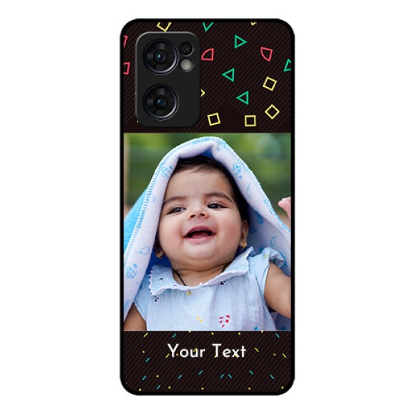Reno 7 5G Custom Glass Phone Case - with confetti birthday design Reno 7 5G Custom Glass Phone Case - with confetti birthday design