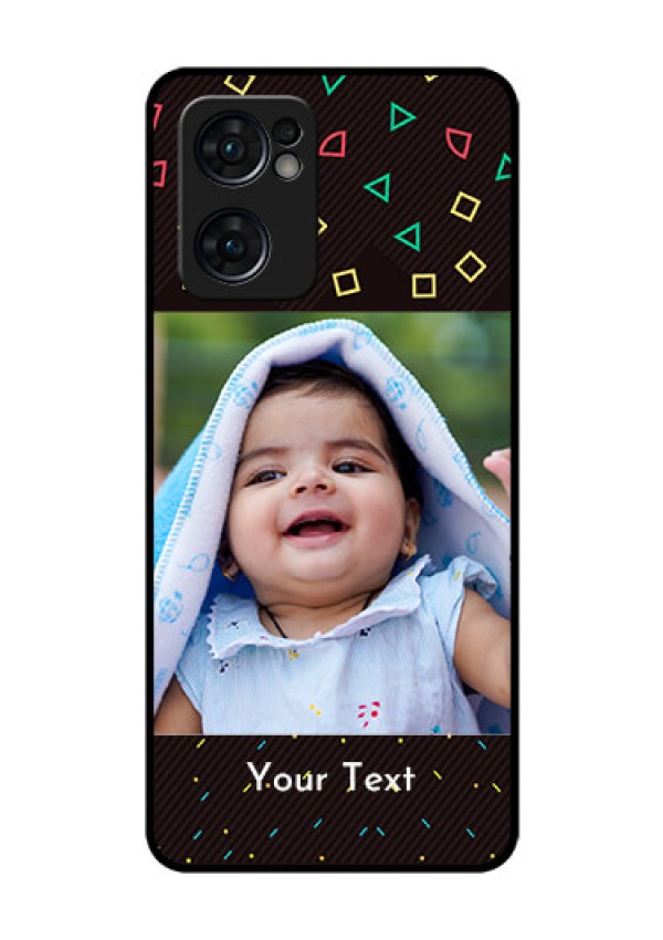 Reno 7 5G Custom Glass Phone Case - with confetti birthday design