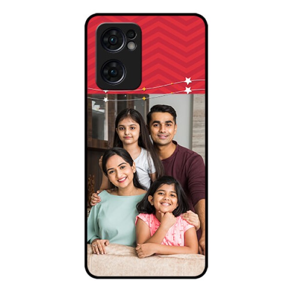 Reno 7 5G Personalized Glass Phone Case - Happy Family Design
