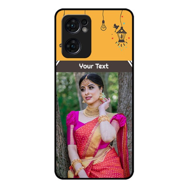 Reno 7 5G Custom Glass Mobile Case - with Family Picture and Icons Reno 7 5G Custom Glass Mobile Case - with Family Picture and Icons