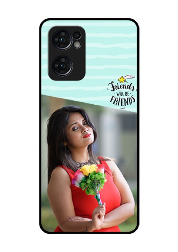Reno 7 5G Custom Glass Phone Case - Friends Picture Icon Design