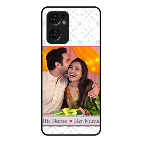 Reno 7 5G Custom Glass Mobile Case - with Photo and Ethnic Design Reno 7 5G Custom Glass Mobile Case - with Photo and Ethnic Design