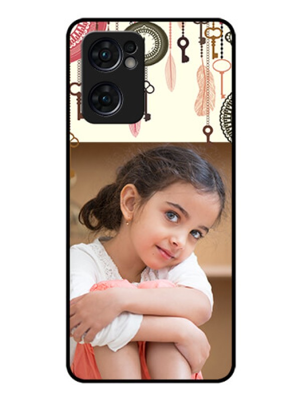 Custom Reno 7 5G Custom Glass Mobile Case - Boho Style Design