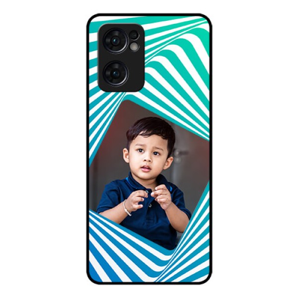 Reno 7 5G Personalized Glass Phone Case - Abstract Spiral Design