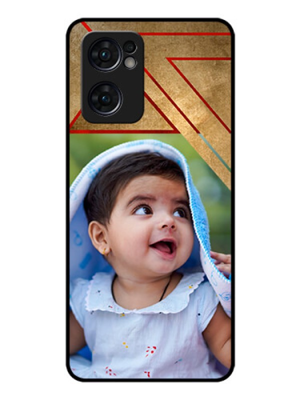 Custom Reno 7 5G Personalized Glass Phone Case - Gradient Abstract Texture Design