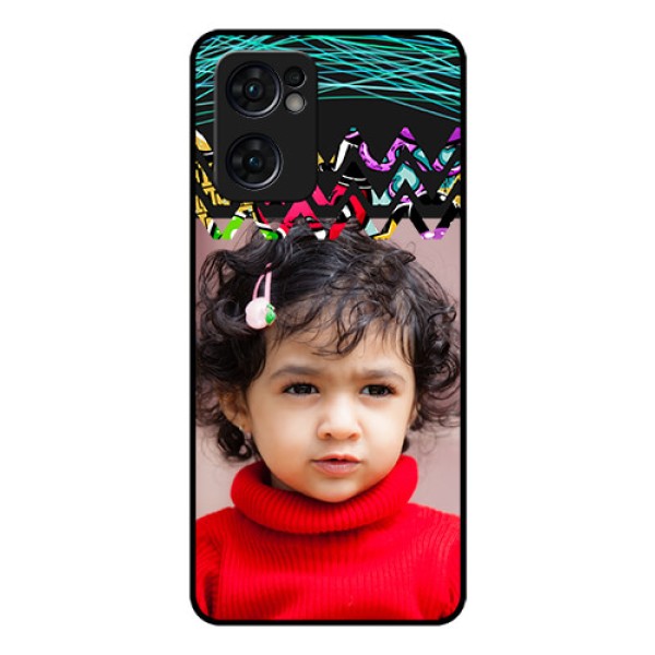 Reno 7 5G Personalized Glass Phone Case - Neon Abstract Design