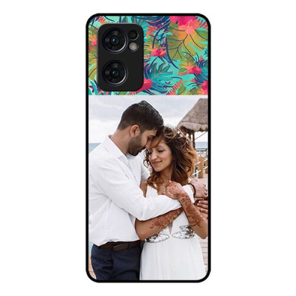 Reno 7 5G Photo Printing on Glass Case - Watercolor Floral Design Reno 7 5G Photo Printing on Glass Case - Watercolor Floral Design
