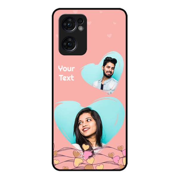 Reno 7 5G Custom Glass Mobile Case - Love Doodle Design