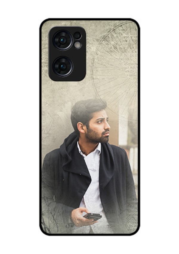 Reno 7 5G Custom Glass Phone Case - with vintage design