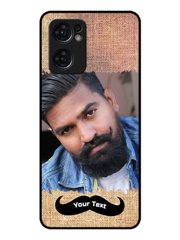 Custom Reno 7 5G Personalized Glass Phone Case - with Texture Design
