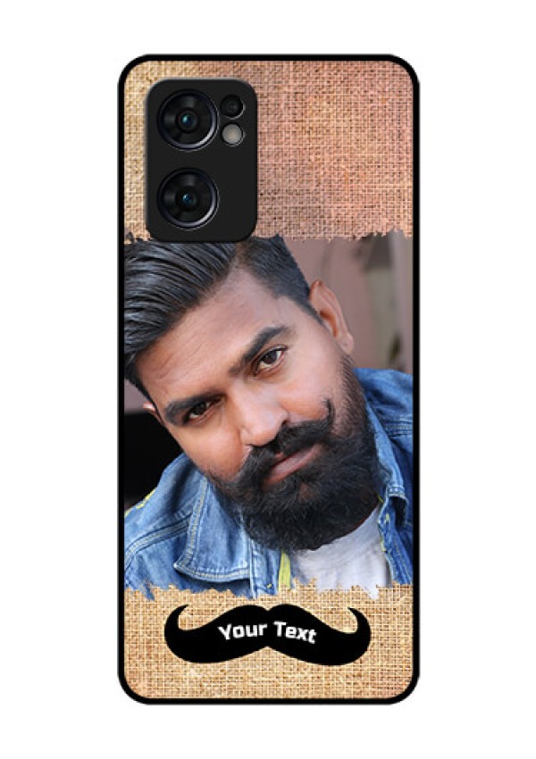 Reno 7 5G Personalized Glass Phone Case - with Texture Design