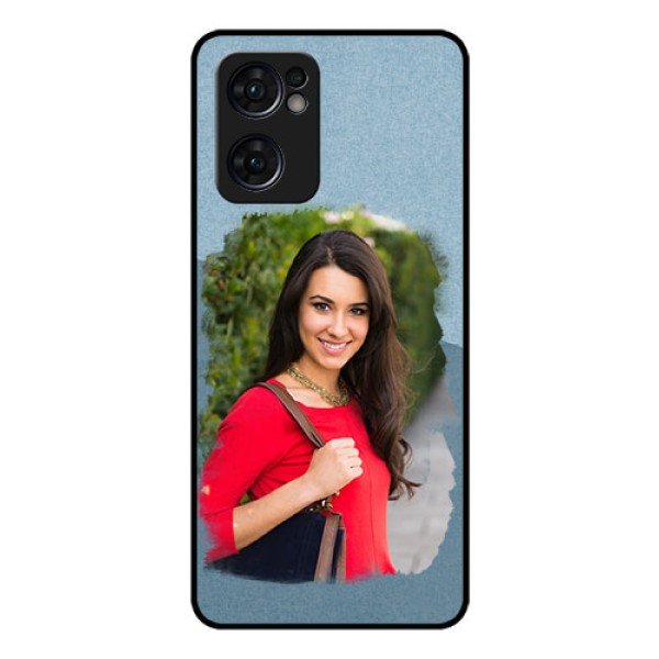 Reno 7 5G Custom Glass Mobile Case - Grunge Line Art Design
