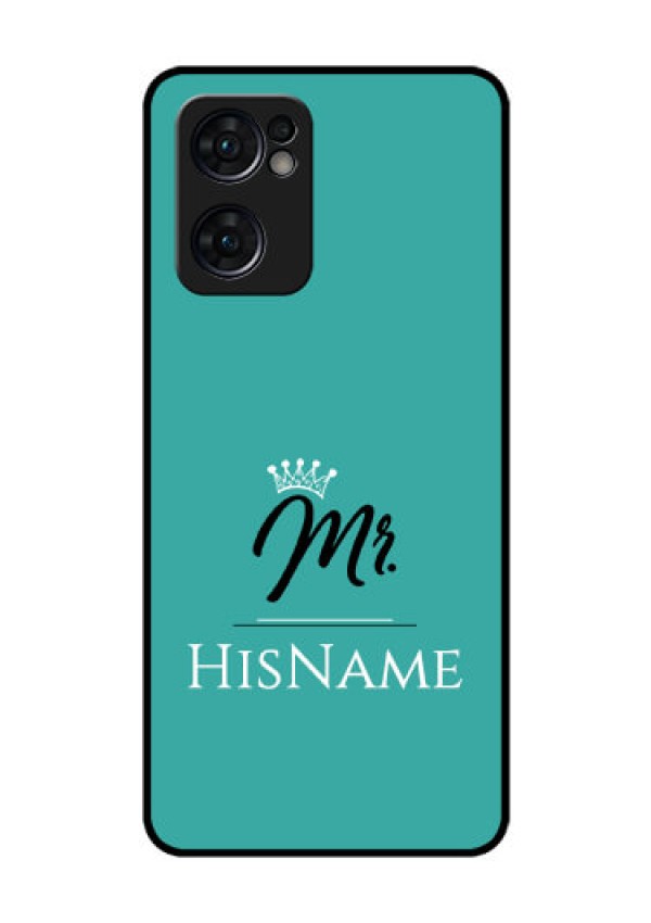 Reno 7 5G Custom Glass Phone Case Mr with Name
