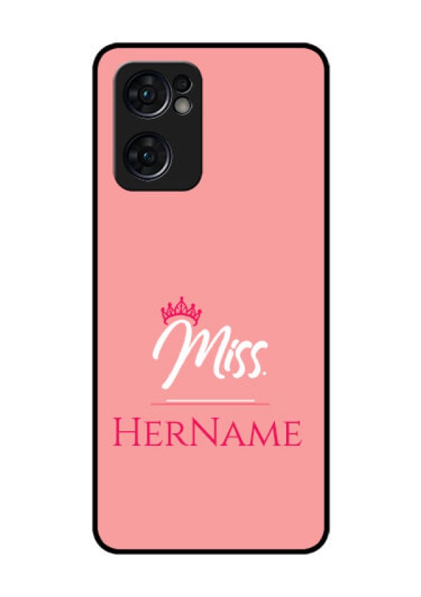 Reno 7 5G Custom Glass Phone Case Mrs with Name