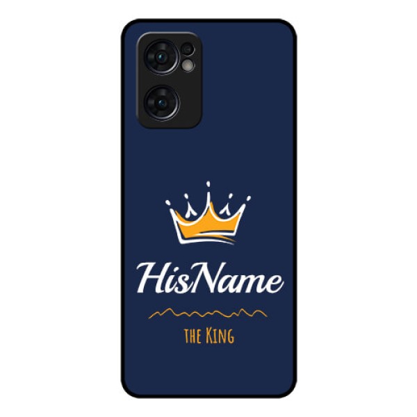Reno 7 5G Glass Phone Case King with Name