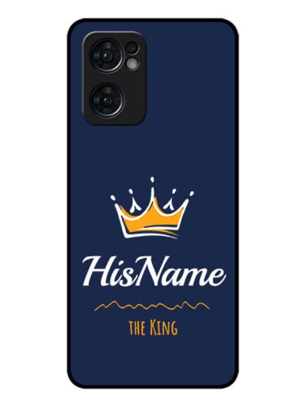 Custom Reno 7 5G Glass Phone Case King with Name