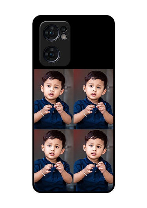 Reno 7 5G 4 Image Holder on Glass Mobile Cover