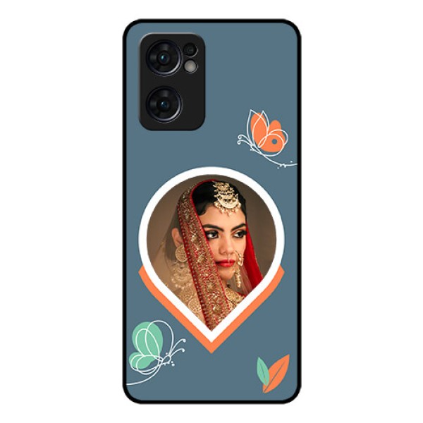 Oppo Reno 7 5G Custom Glass Mobile Case - Droplet Butterflies Design Oppo Reno 7 5G Custom Glass Mobile Case - Droplet Butterflies Design