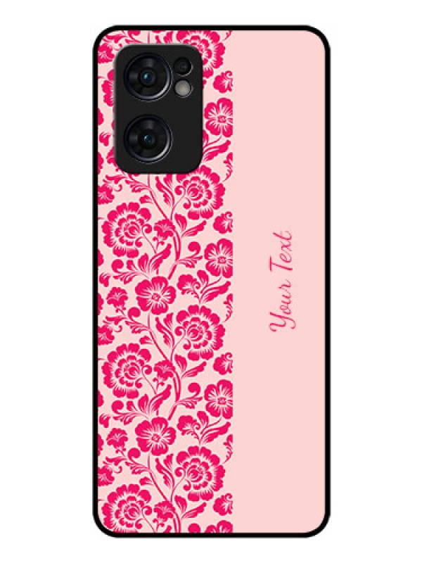 Custom Oppo Reno 7 5G Custom Glass Phone Case - Attractive Floral Pattern Design