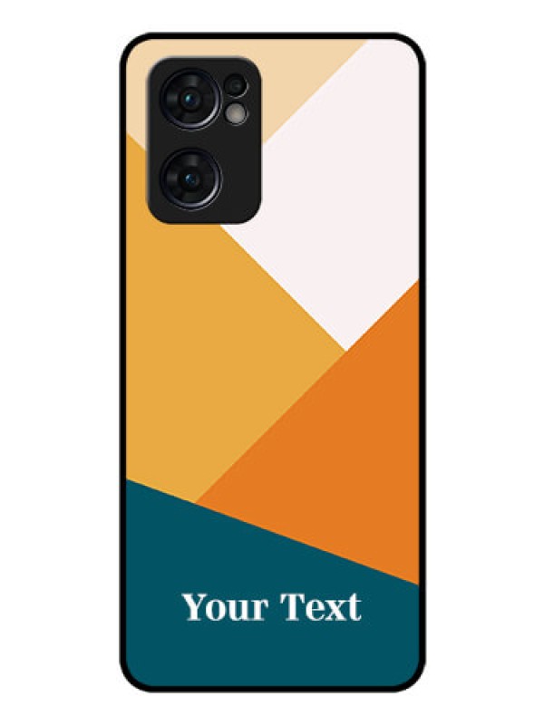 Custom Oppo Reno 7 5G Personalized Glass Phone Case - Stacked Multi-colour Design