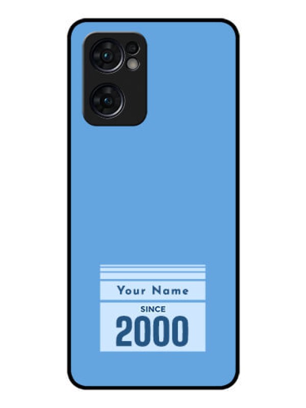 Custom Oppo Reno 7 5G Custom Glass Mobile Case - Custom Year of birth Design