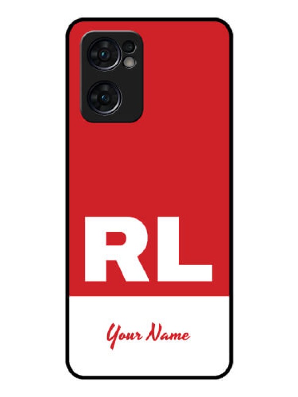 Custom Oppo Reno 7 5G Personalized Glass Phone Case - dual tone custom text Design