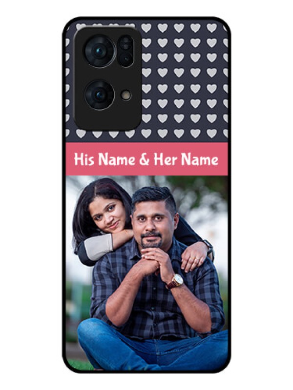 Custom Oppo Reno 7 Pro 5G Custom Glass Mobile Case - Love Symbols Design