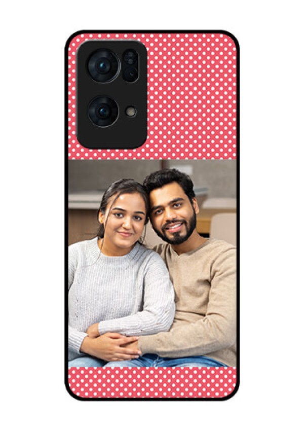 Oppo Reno 7 Pro 5G Custom Glass Phone Case - White Dotted Design