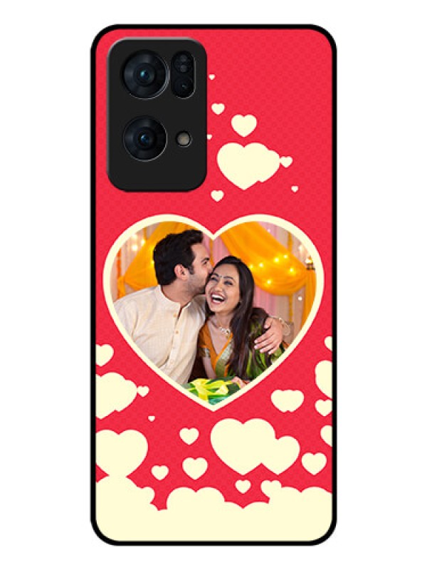 Custom Oppo Reno 7 Pro 5G Custom Glass Mobile Case - Love Symbols Phone Cover Design