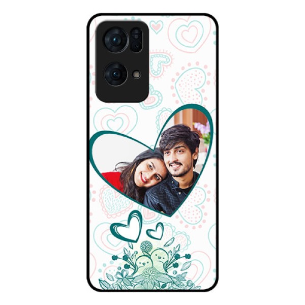 Oppo Reno 7 Pro 5G Photo Printing on Glass Case - Premium Couple Design