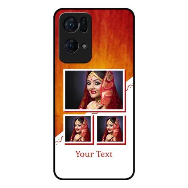 Oppo Reno 7 Pro 5G Custom Glass Phone Case - Wedding Memories Design