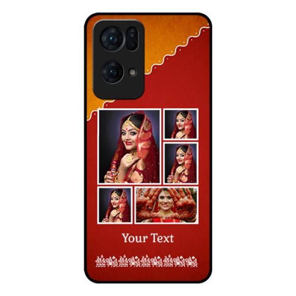 Oppo Reno 7 Pro 5G Personalized Glass Phone Case - Wedding Pic Upload Design