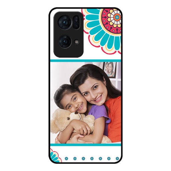 Oppo Reno 7 Pro 5G Custom Glass Phone Case - Flower Design