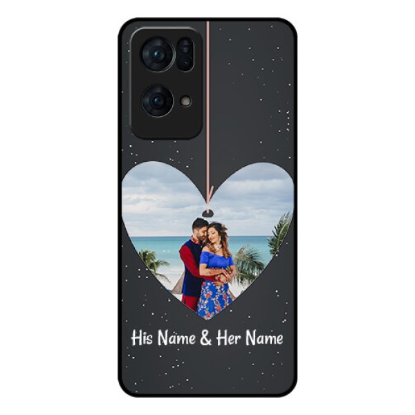 Oppo Reno 7 Pro 5G Custom Glass Phone Case - Hanging Heart Design