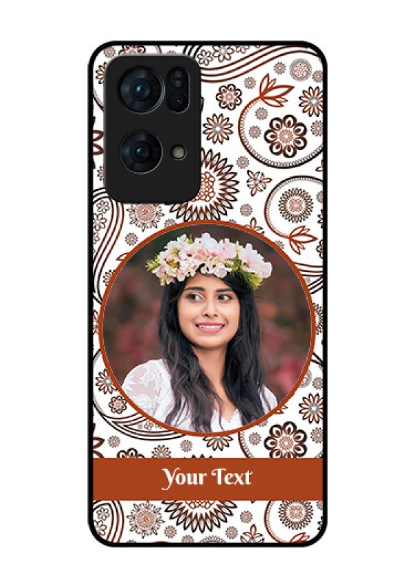 Oppo Reno 7 Pro 5G Custom Glass Mobile Case - Abstract Flower Design