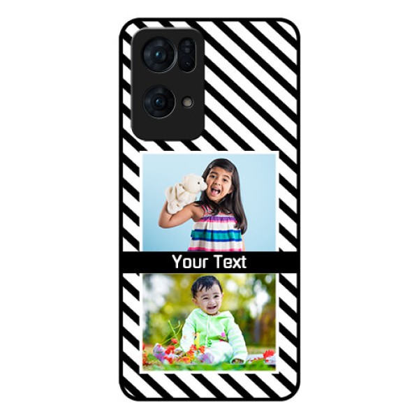 Oppo Reno 7 Pro 5G Photo Printing on Glass Case - Black And White Stripes Design Oppo Reno 7 Pro 5G Photo Printing on Glass Case - Black And White Stripes Design