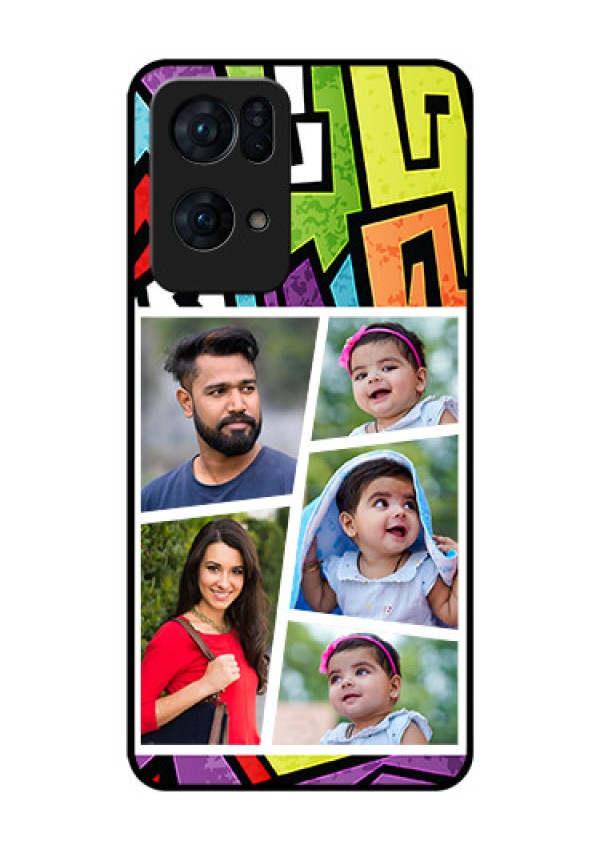 Oppo Reno 7 Pro 5G Custom Glass Phone Case - Graffiti pattern Design